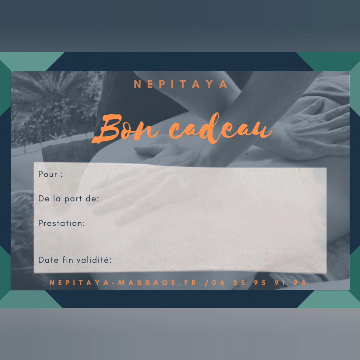 Bon cadeau Nepitaya Massage