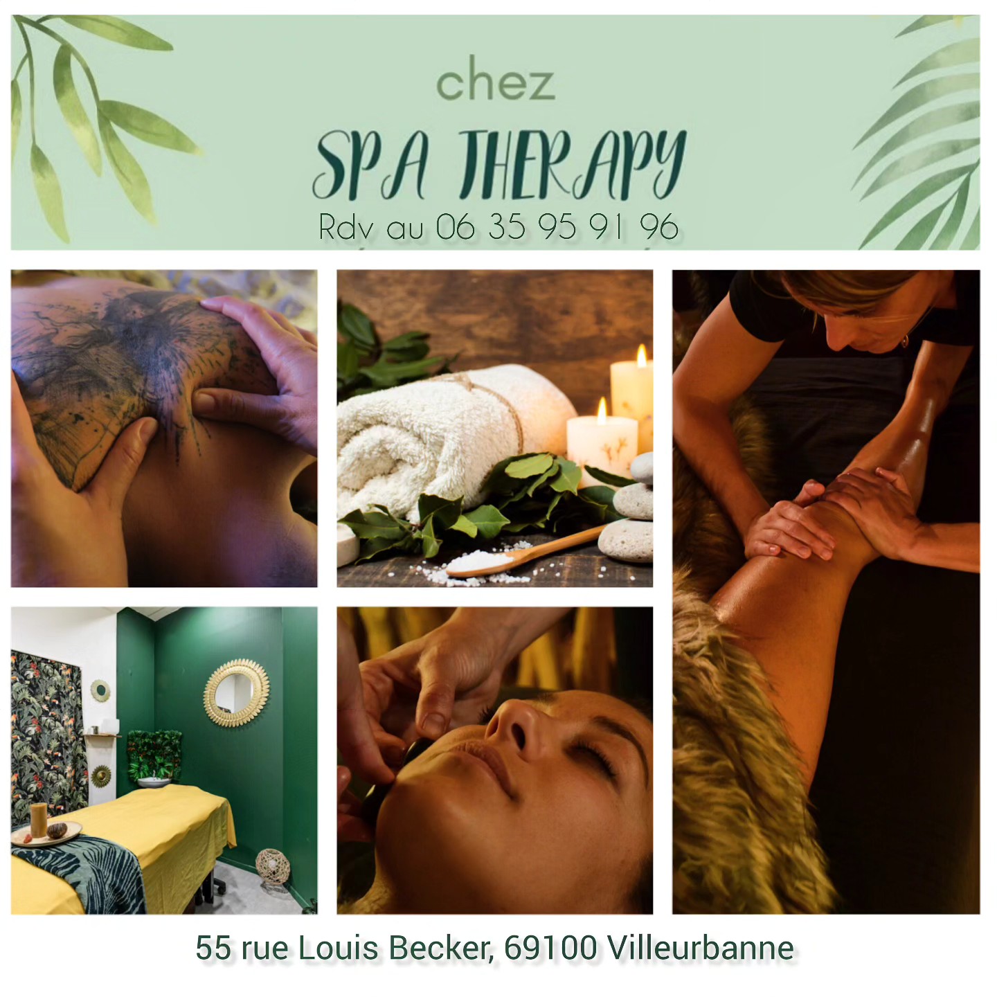 Le cabinet chez Spa Therapy, 55 rue Louis Becker à Lyon